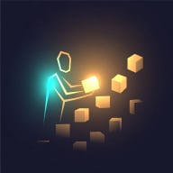 Person building blocks representing creating your own path, projects or independent lifestyle with guidance from lifestyle coaching